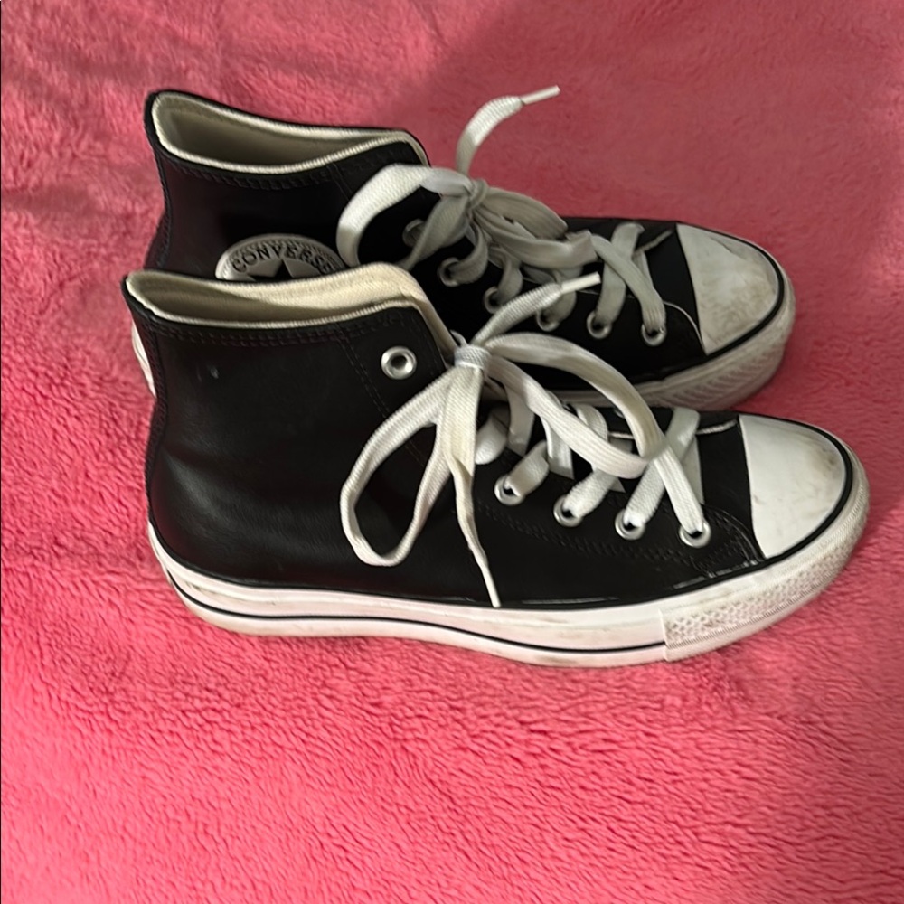 Converse Black and White High-Tops - Picture 6 of 8